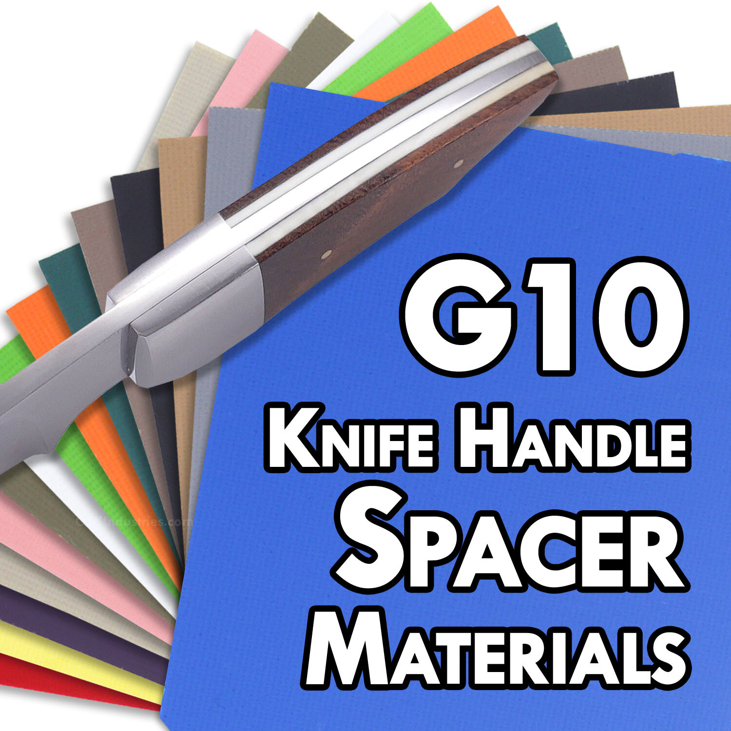G10 Knife Handle Spacer Materials - (0.030in and 0.060in Thickness) - 16 Colors