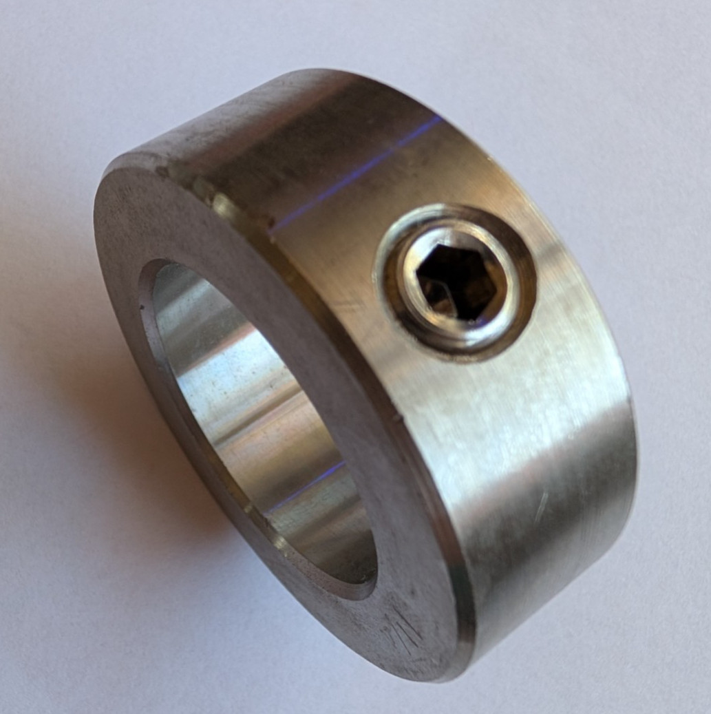 Lot of (17) 1 inch Shaft Collars, Set Screw, Stainless Steel. New/ Open Box