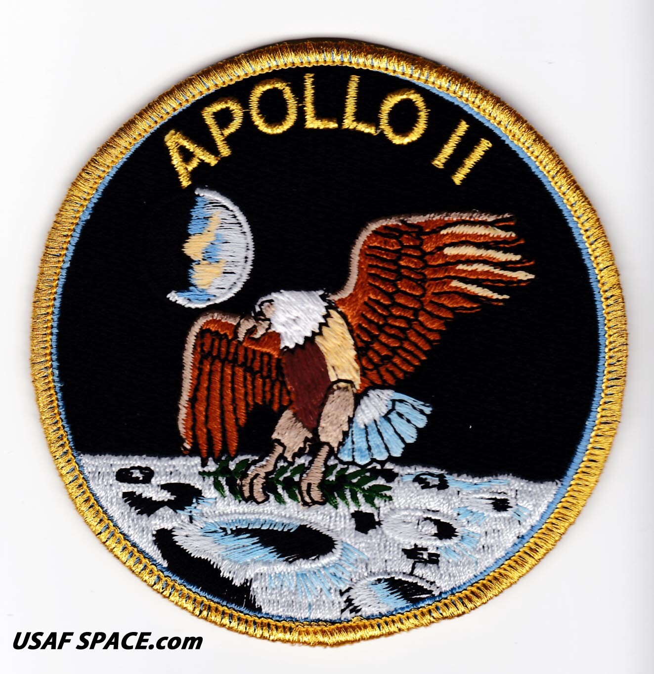 Authentic Apollo 11 AB Emblem Nasa SPACE Mission PATCH Armstrong-Aldrin-Collins