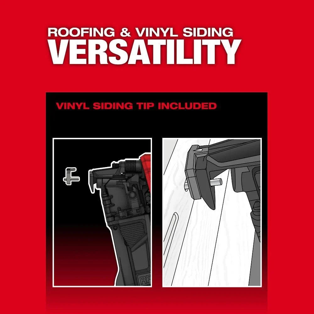 Milwaukee 2909-20 M18 FUEL 18-Volt Li-Ion Brushless Cordless Coil Roofing Nailer