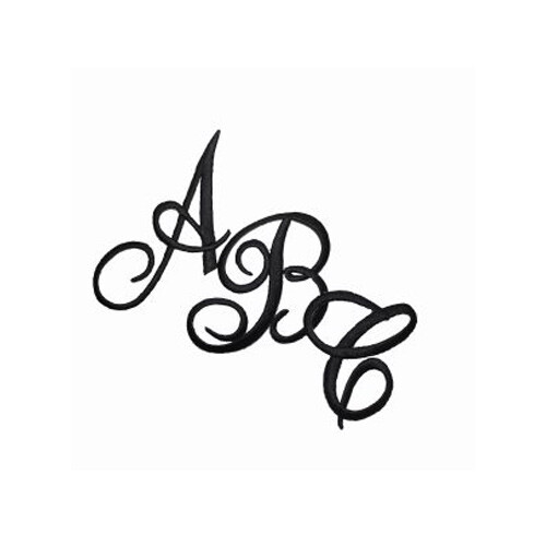 Iron On Script Letter Patches, Embroidered Monogram Letters, 3 Colors USA Seller
