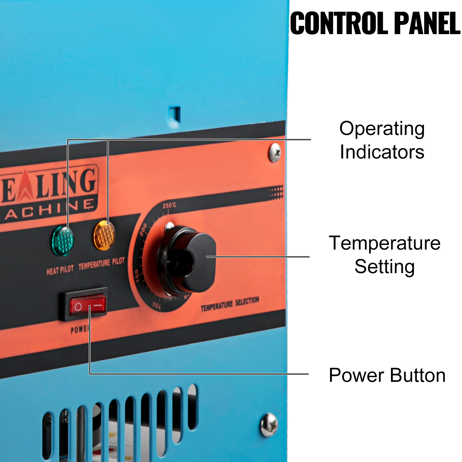 VEVOR Manual Bubble Tea Cup Sealer Machine 300-500 Cup/h Sealing Machine Blue