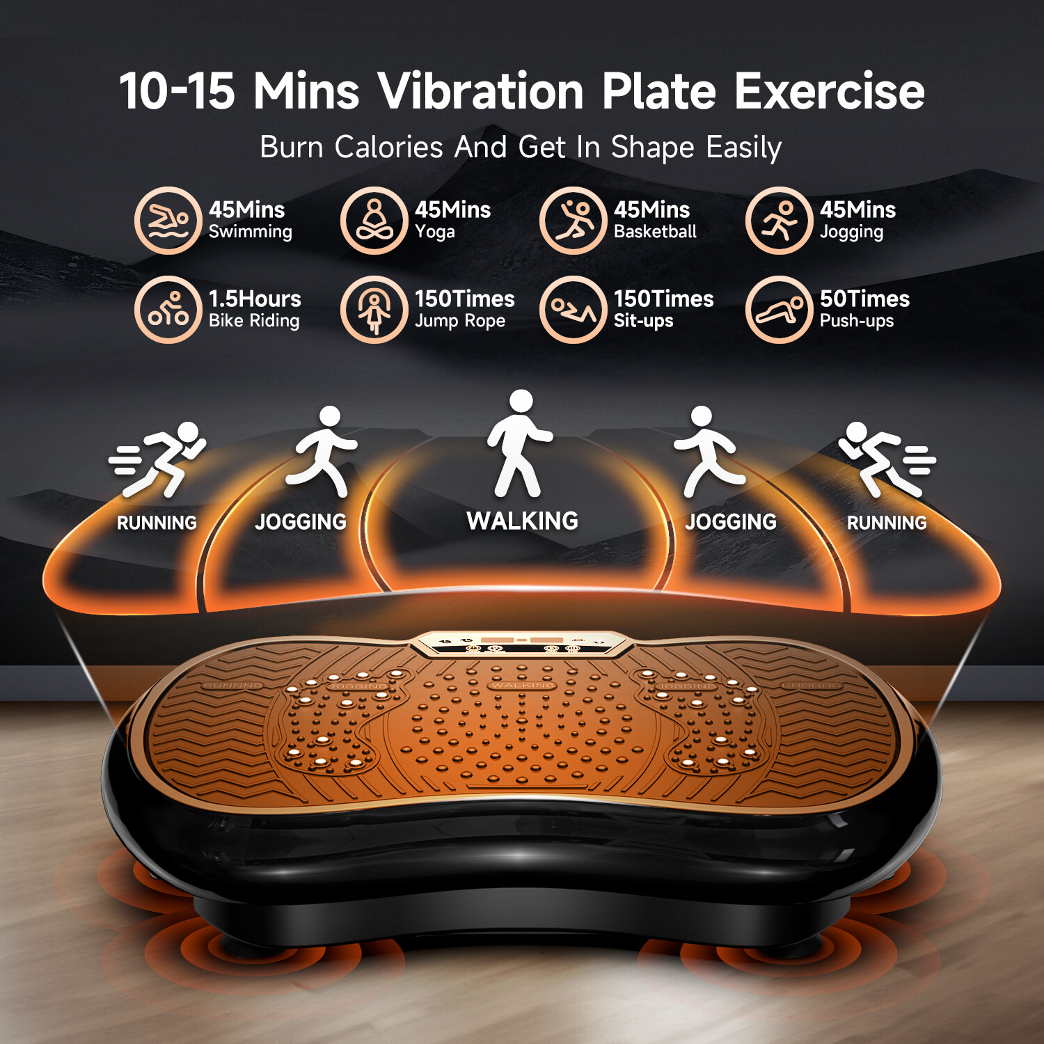 Vibration Platform Plate Whole Body Exercise Fitness Massager Machine Slim