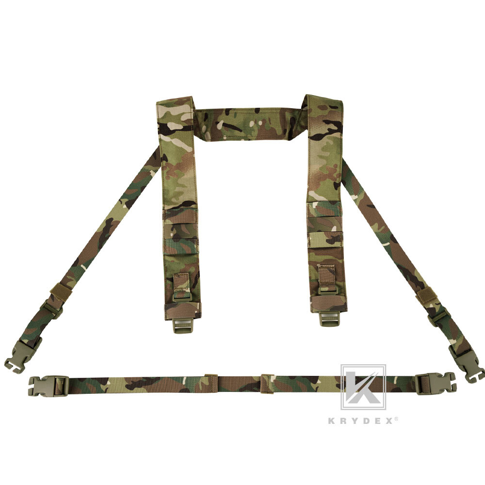 KRYDEX Fat Strap and Back Strap Shoulder Harness MC Camo for MK3 MK4 Chest Rig