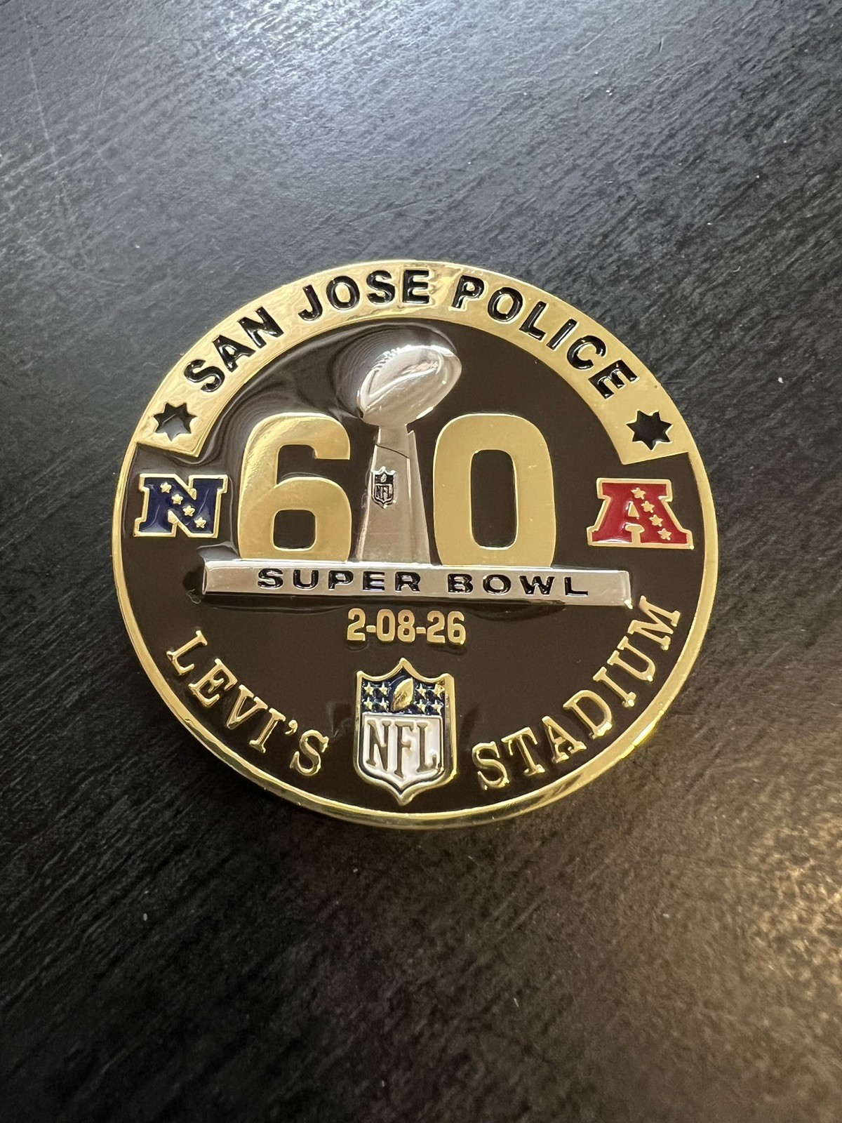 San Jose Police Super Bowl 60 Challenge Coin San Jose California