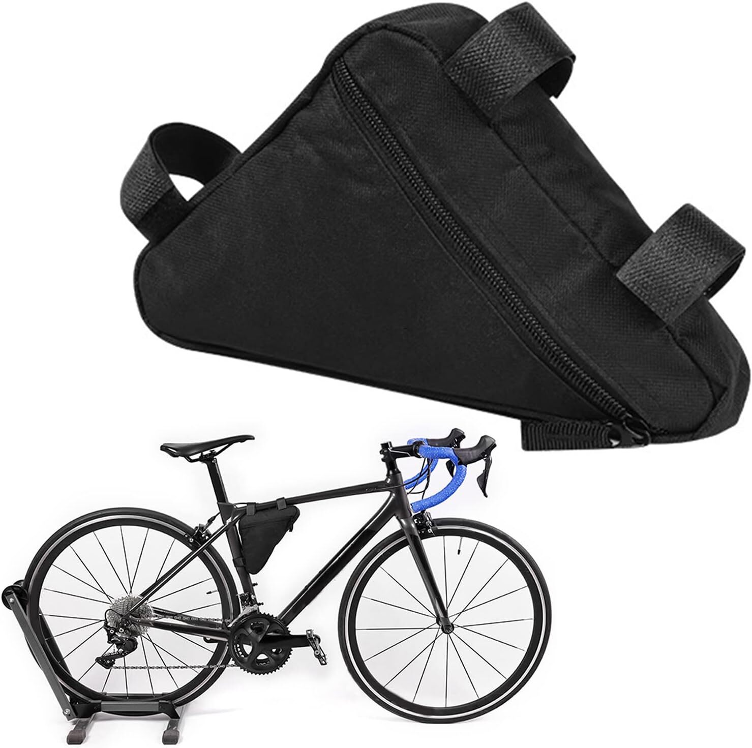 Bicycle Triangle Bag Waterproof Bicycle Frame Front Tube Pouch Triangle Tool Bag
