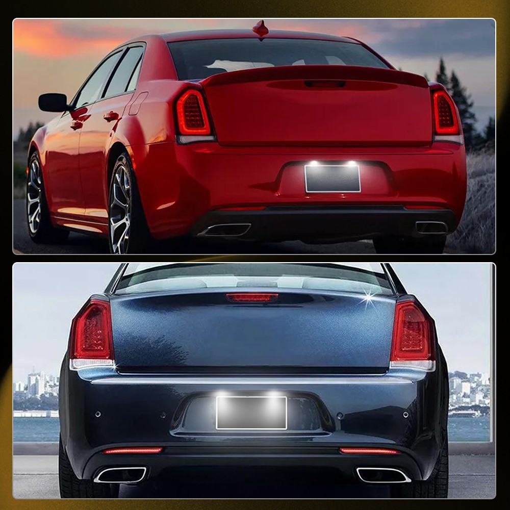 For 2015-2022 Chrysler 300 White LED License Plate Light Bulbs Rear Tag Lamps 2x