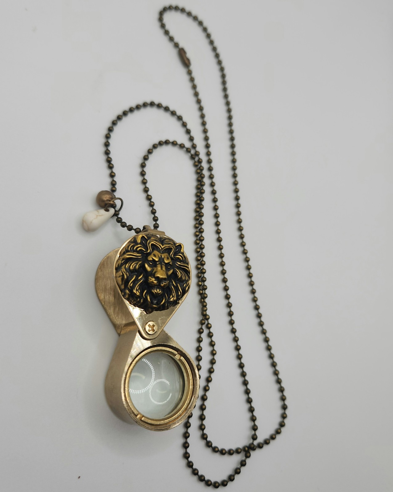 30× Jewelers Loupe Necklace Magnifier Loop Magnifying Glass Jewelry Silver Gold