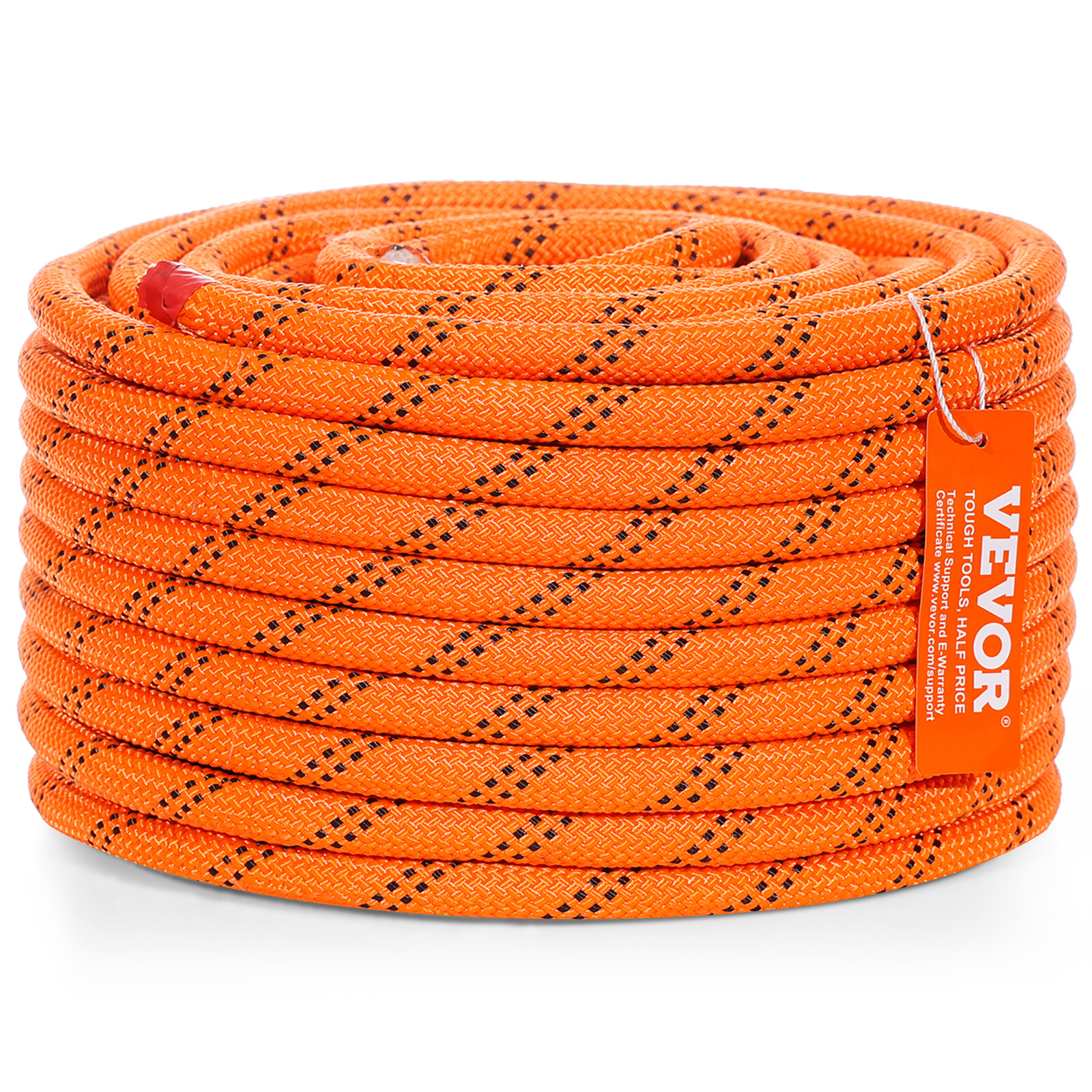 VEVOR Arborist Tree Climbing Rope Double Braid Polyester 1/2" x 120' 48-Strand