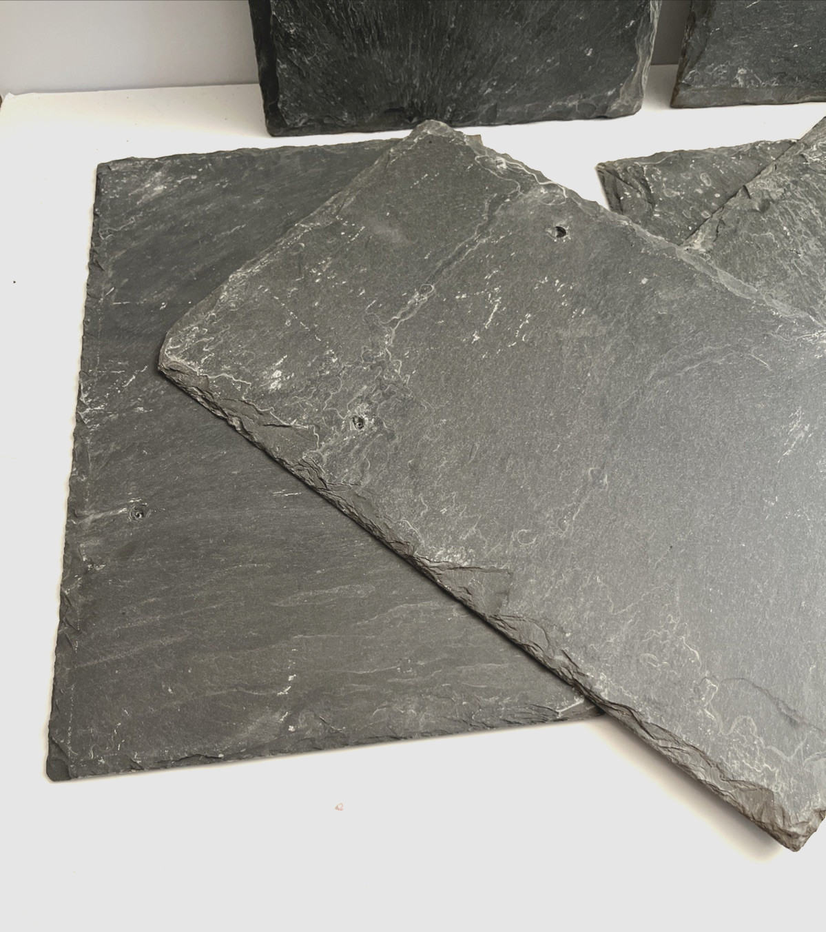 New 6 pieces Natural Slate Tile Roofing Dark Gray Pre Drilled Size 10" x 16"