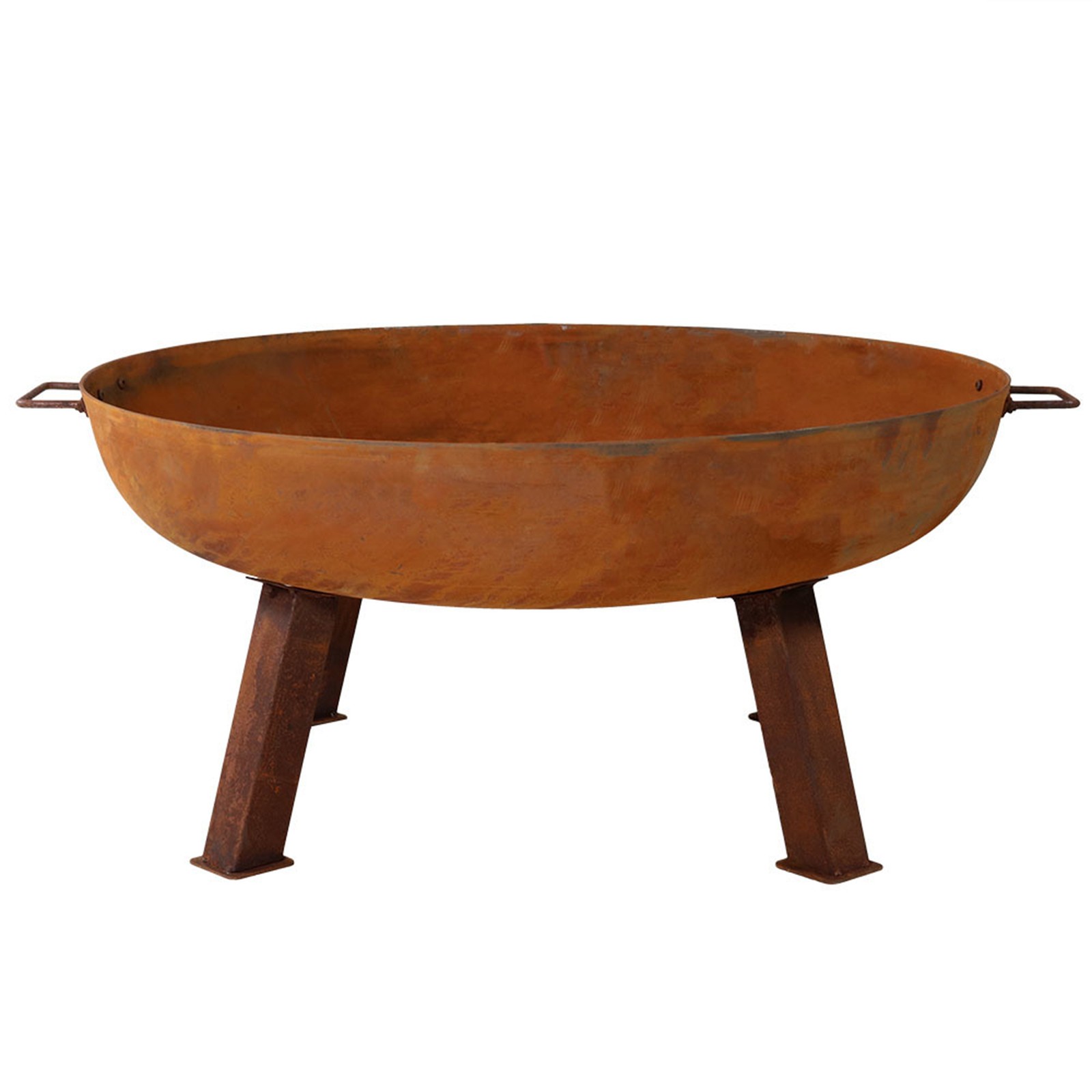 34 in Rustic Cast Iron Fire Pit Bowl with Stand by Sunnydaze