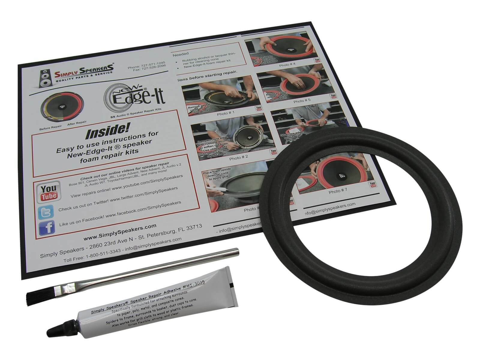 Klipsch Pro Media 2.1 Subwoofer 6.5" Speaker Foam Edge Repair Kit (Single)