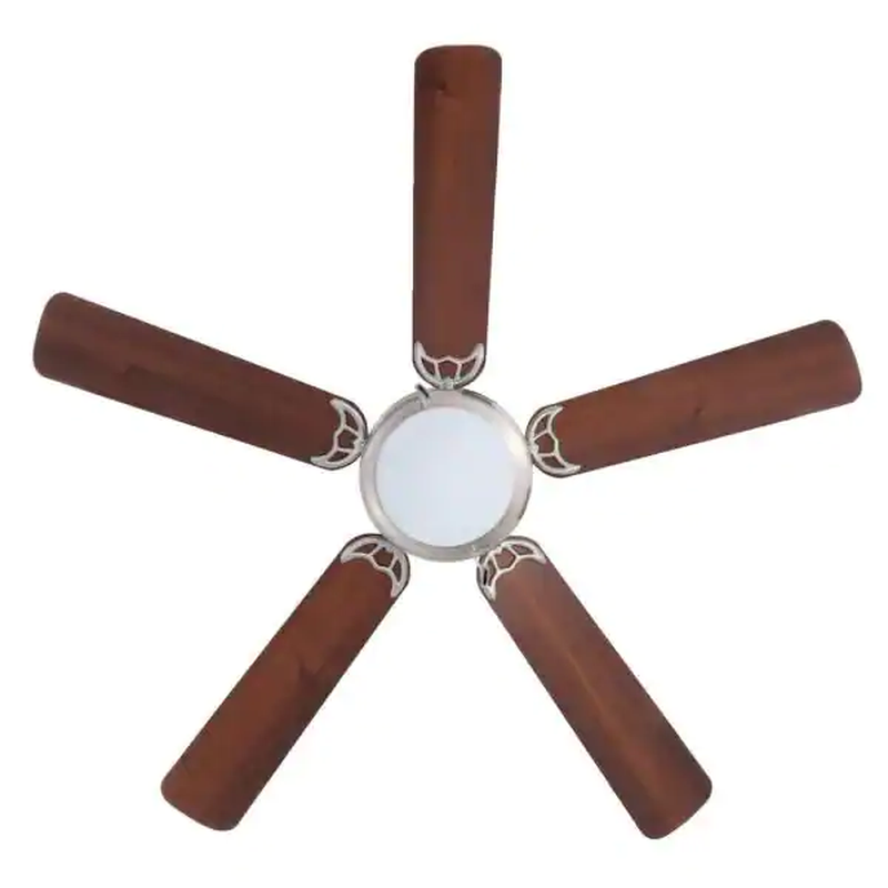 NEW Hugger 52 In. LED Indoor Brushed Nickel Ceiling Fan With Light Kit