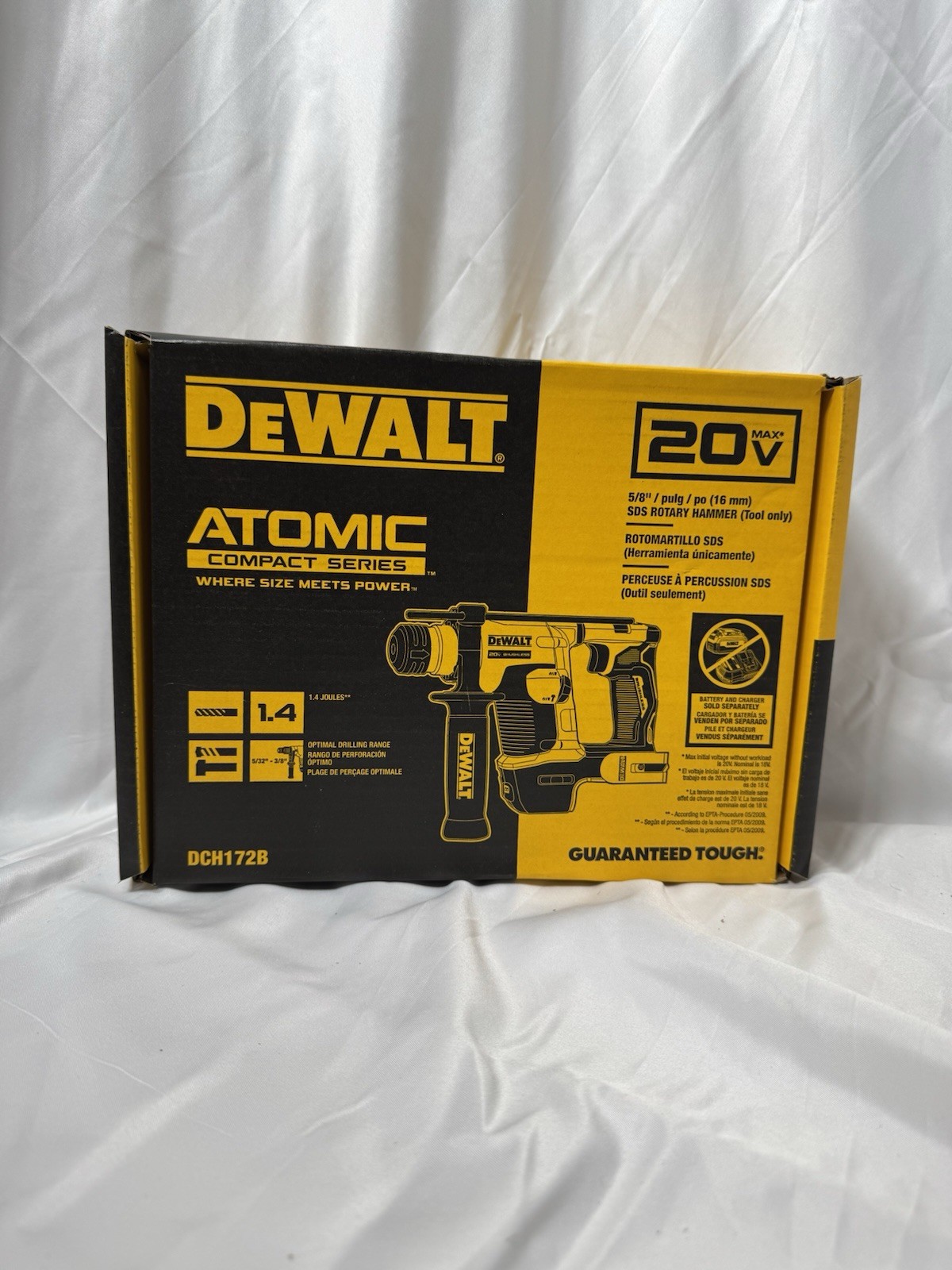 DeWALT DCH172B 20V MAX ATOMIC 5/8" Brushless SDS Plus Rotary Hammer - Bare Tool