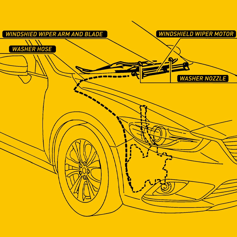WINDSHIELD WASHER FLUID NOZZLE SPRAY JET SPRAYER FOR 2005-16 JEEP GRAND CHEROKEE