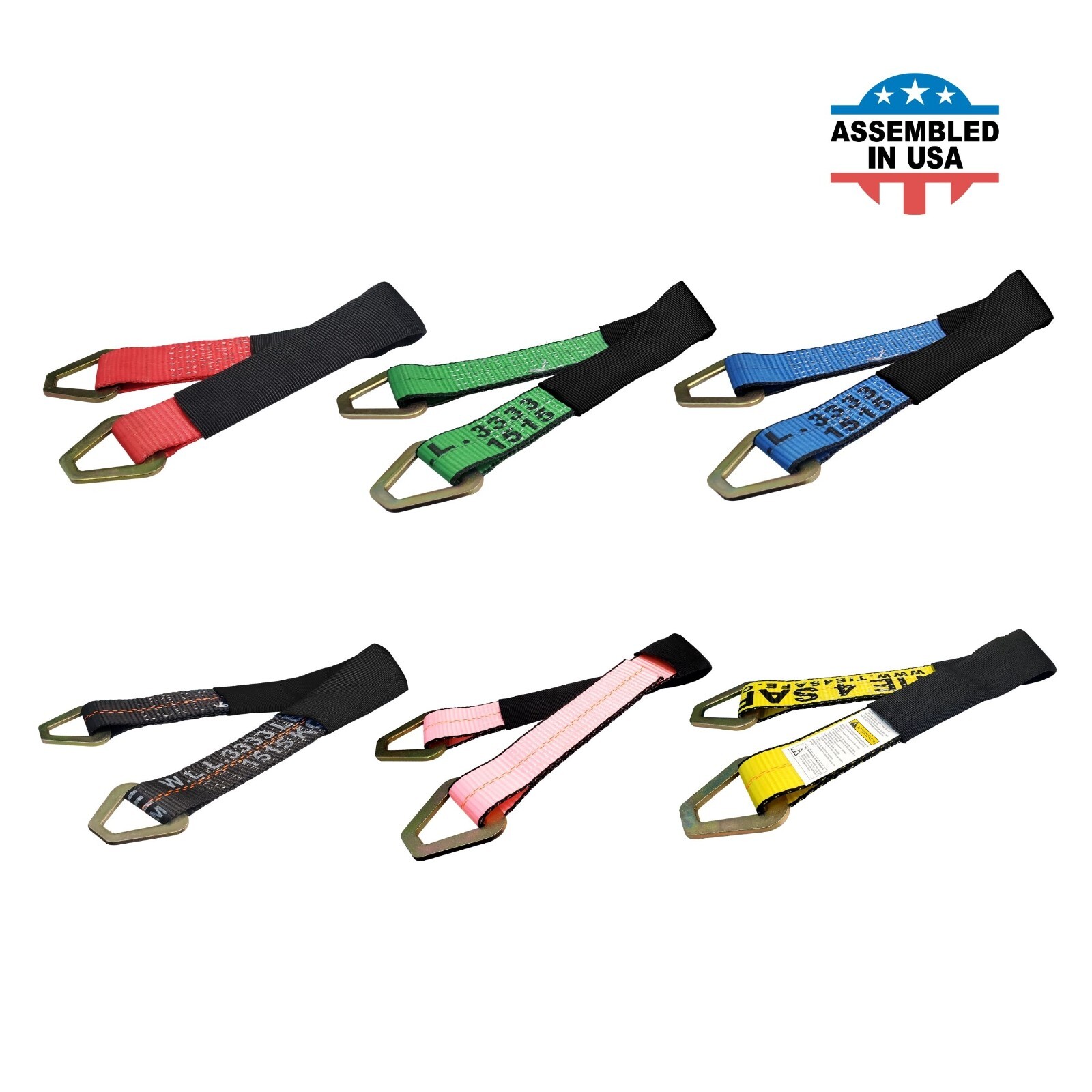USA Off Road Axle Strap for Race Car Auto Hauler Tow Truck 4x4 ATV UTV Tie Down