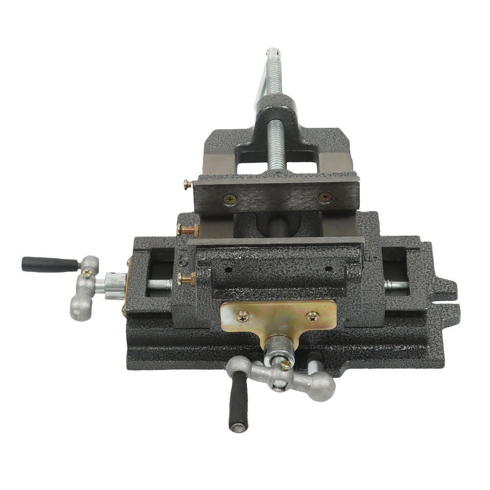5" Cross Slide Vise Drill Press X-Y Clamp Heavy Duty Machine Metal 2 Way Black