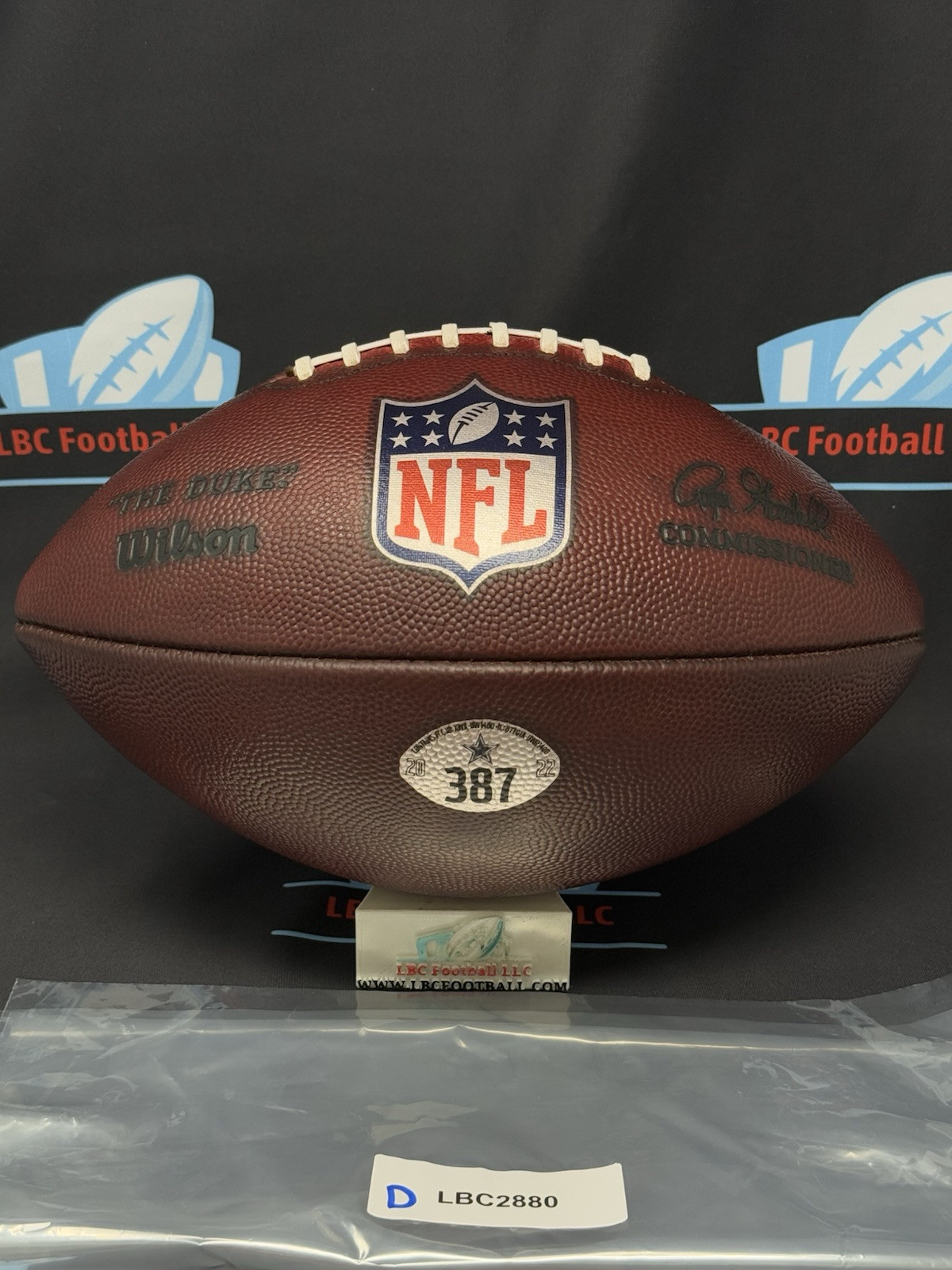 2022 Dallas Cowboys Game Ball #387 Wilson Duke NFL Football Fully Game Prepped