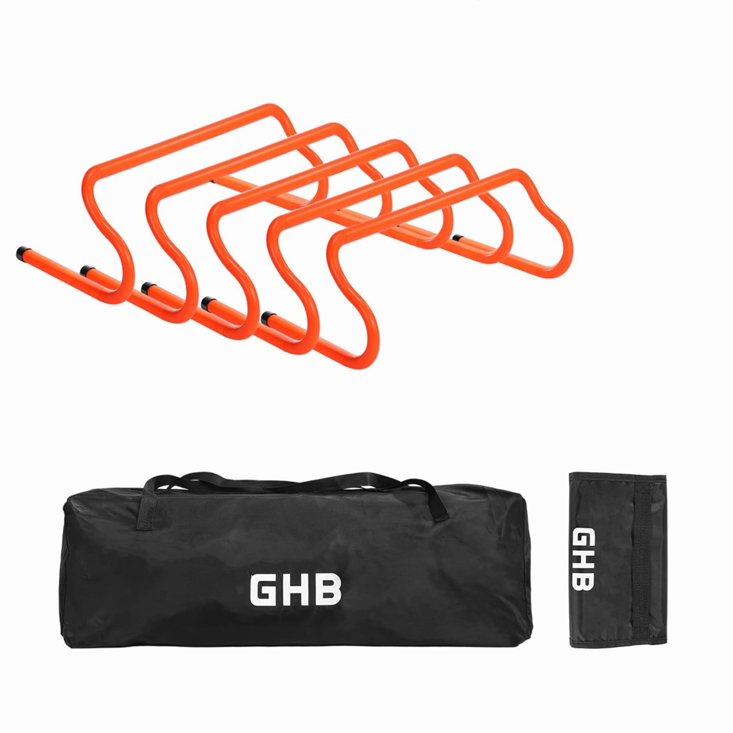 GHB Agility Hurdles Speed Training Hurdles, Detachable 5 Pack, orange