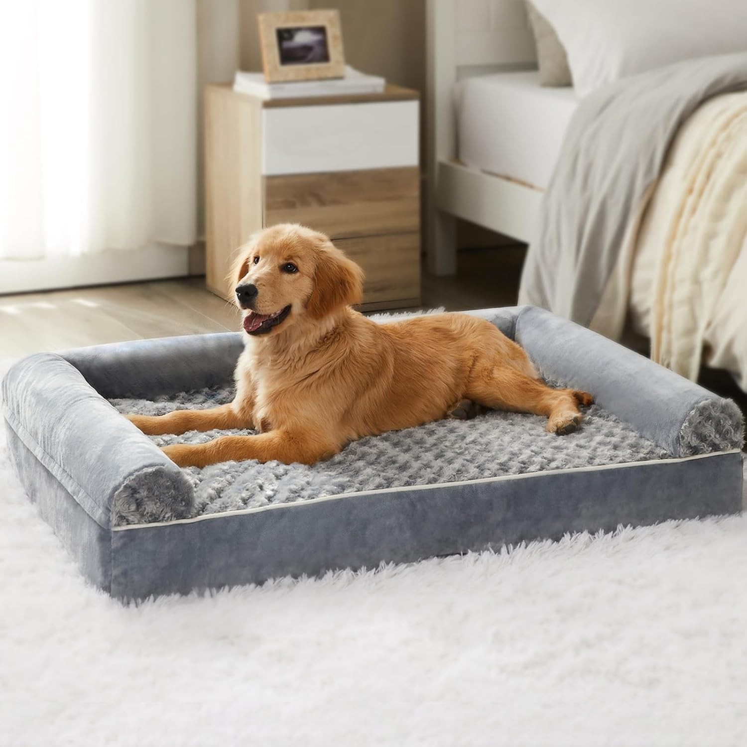 Durable Waterproof Dog Bed for Medium to Large Dogs