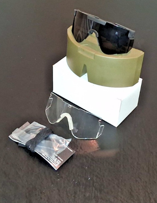 US Military SPECS ballistic protective eyewear kit with MSA case