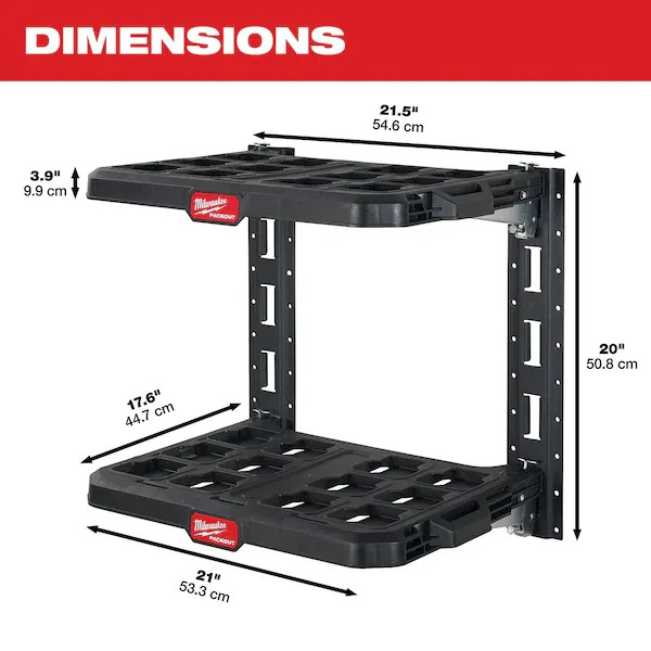 Milwaukee 48-22-8480 Wall-mount Storage Racking Kit - Black