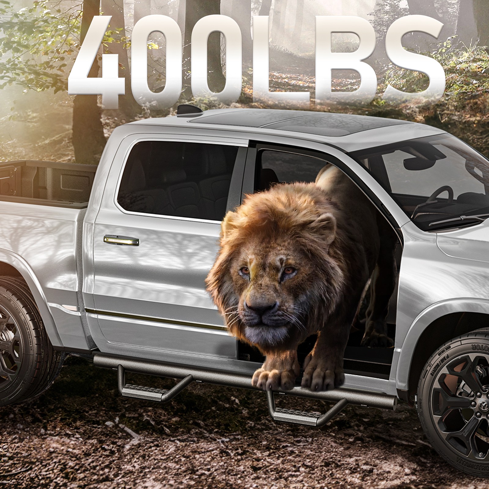 Drop Running Boards for 07-18 Silverado/Sierra 1500 2500HD Crew Cab Nerf Bars