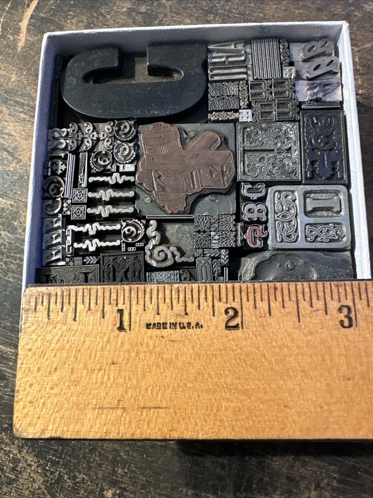 Printing Blocks Lead Ornamentals Borders Dingbats. Beautiful Variety!! #QQ