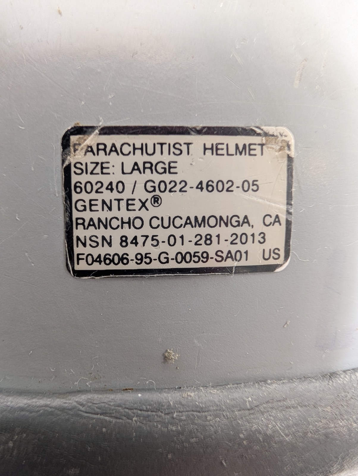 Gentex Parachutist Helmet Communications Original Carry Bag - Size Large