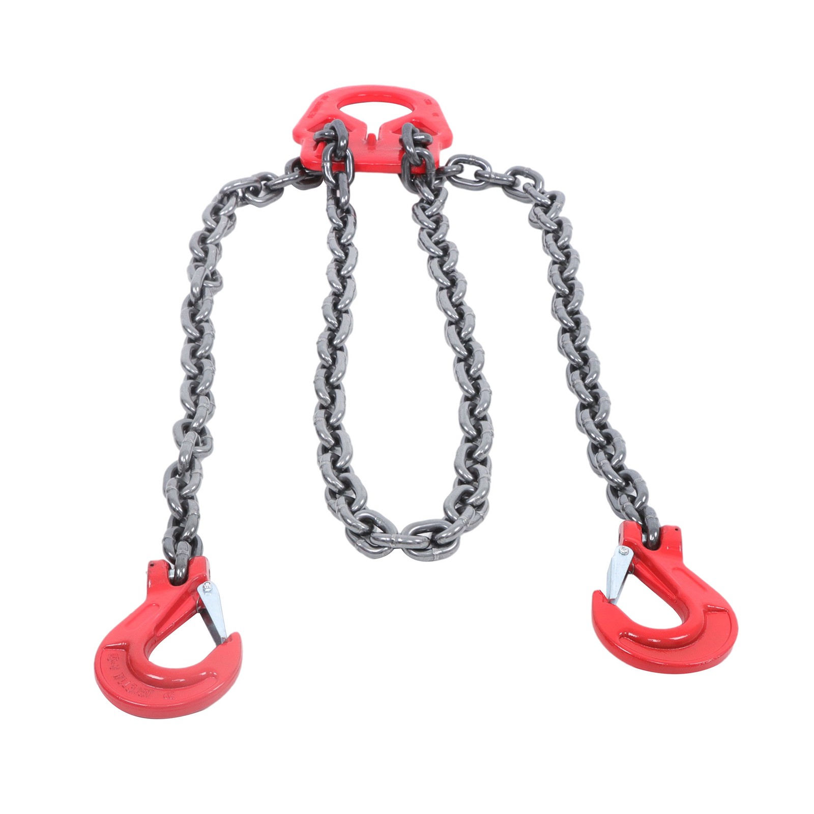 Chain Sling 3/8" x 10Ft 7100lbs G80 Lifting Chains with 2 Legs & Adjuster Hooks
