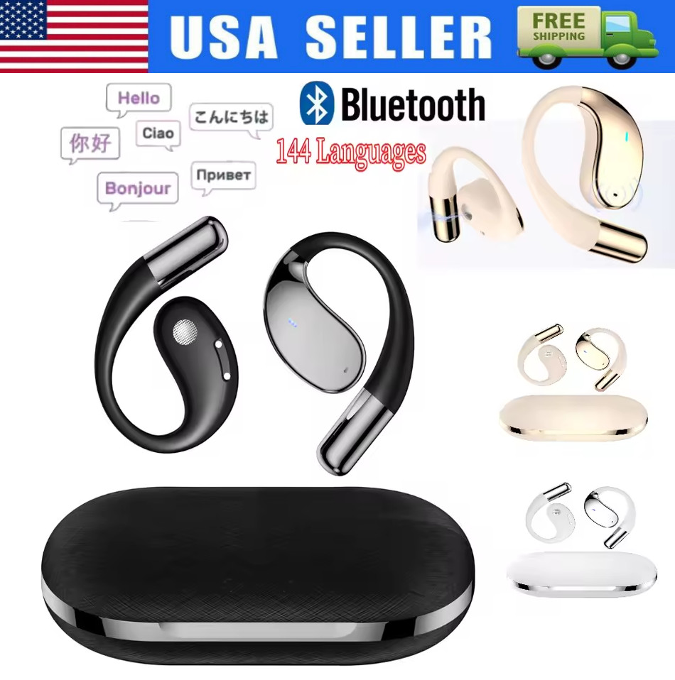 3-In-1 Smart Voice Translation Earbuds 150+Languages Real Time Translator US lot