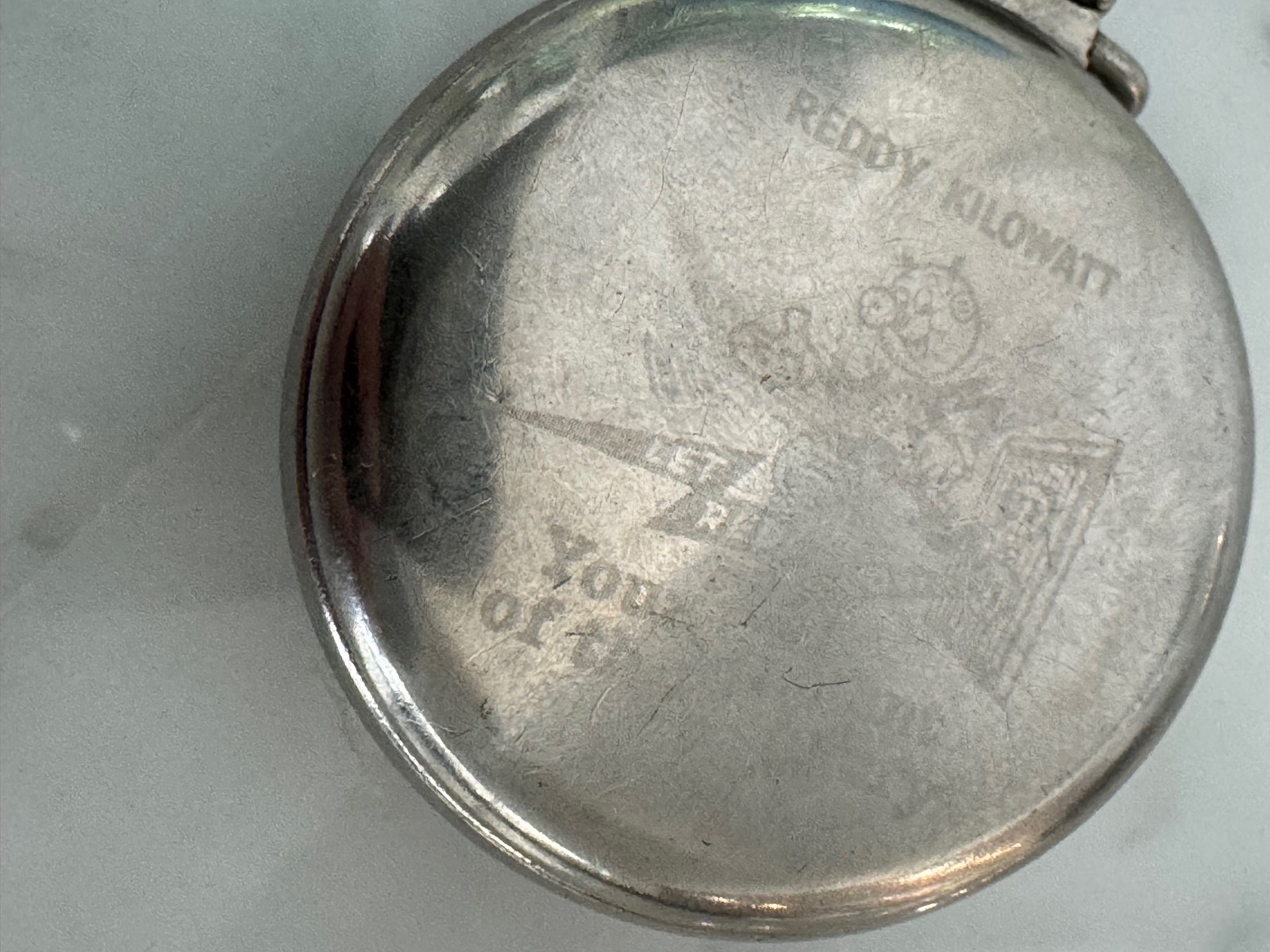 Reddy Kilowatt Vintage Pocket Watch Time Piece Still Winds and Works