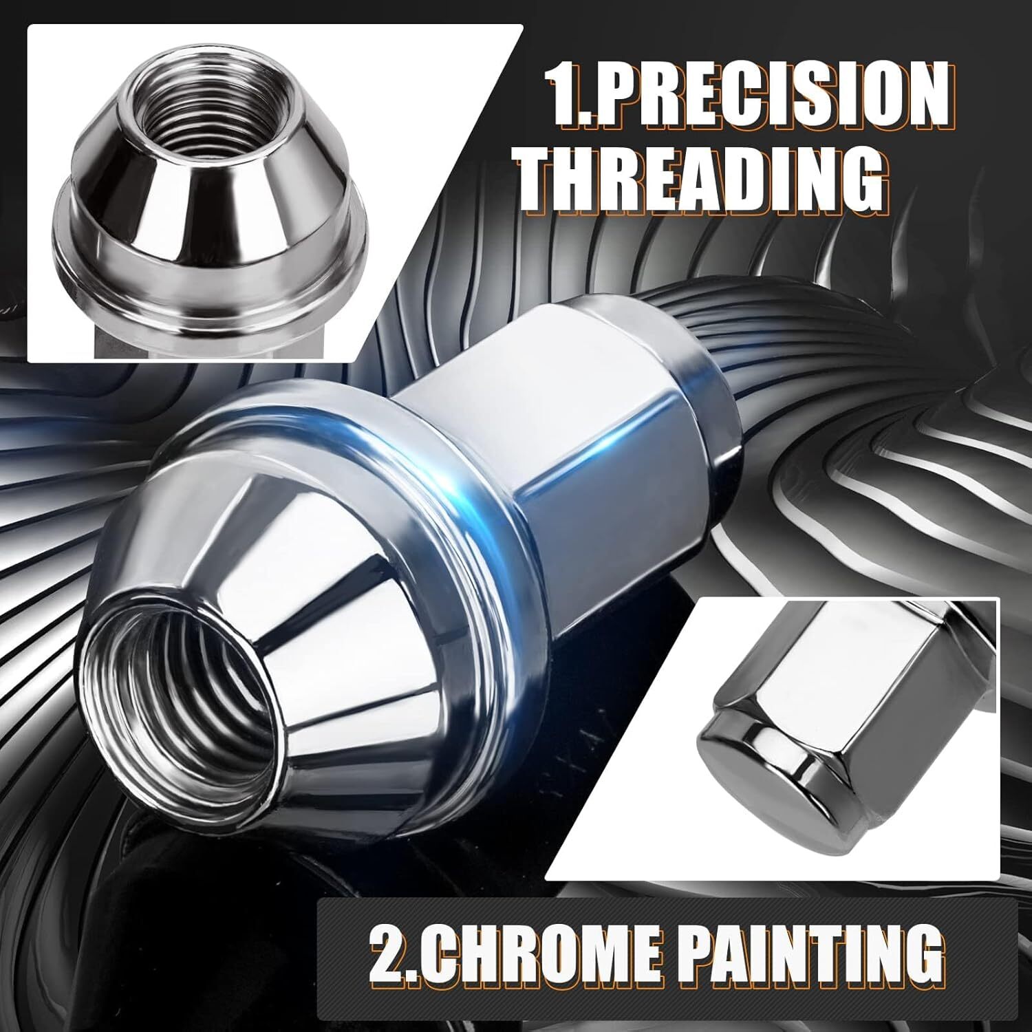 24pcs 14mx2 OEM Lug Nuts One-piece Factory for Ford F150 2000-2014 Expedition