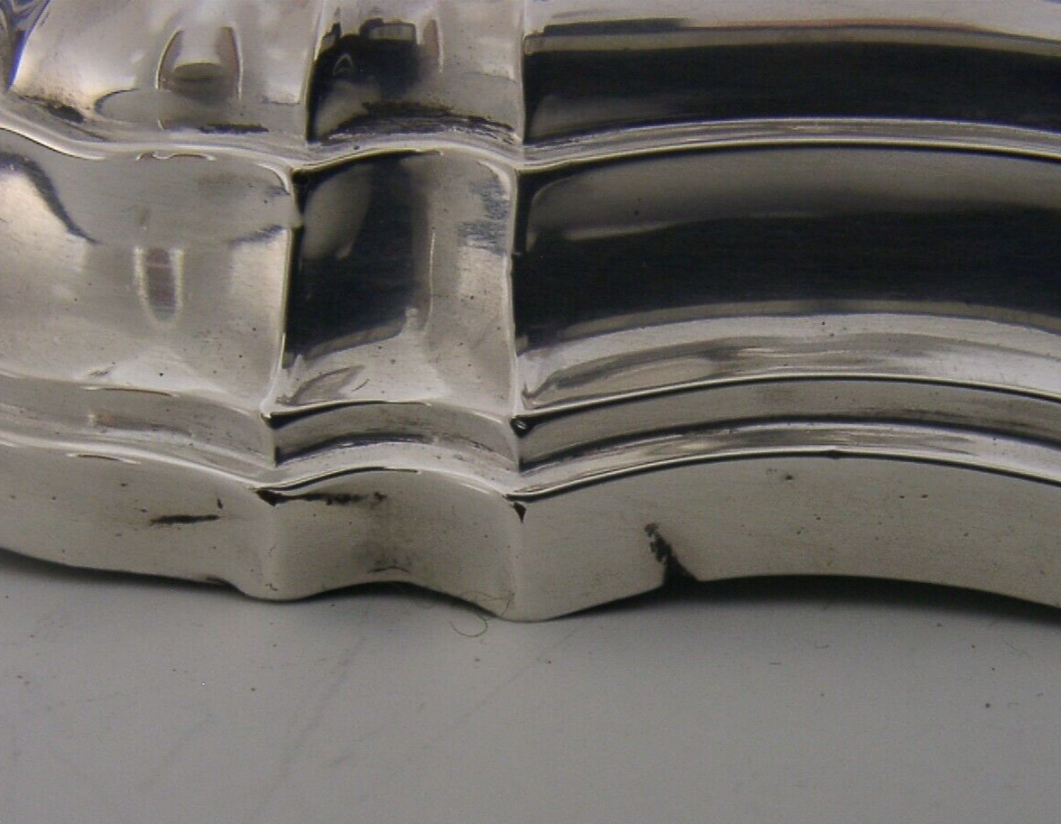 LARGE 9.5 inch ANTIQUE STERLING SILVER MILITARY CANDLESTICKS 1910 APTC 1260g