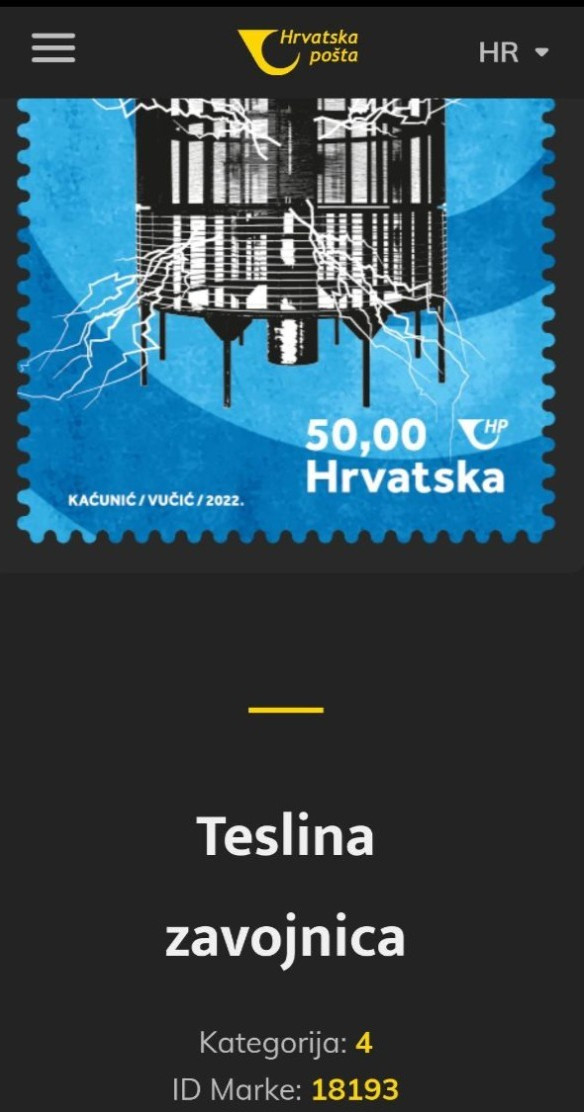 CROATIA 2022 , NICOLA TESLA ,5 STAMPS, FULL SET, Unusual