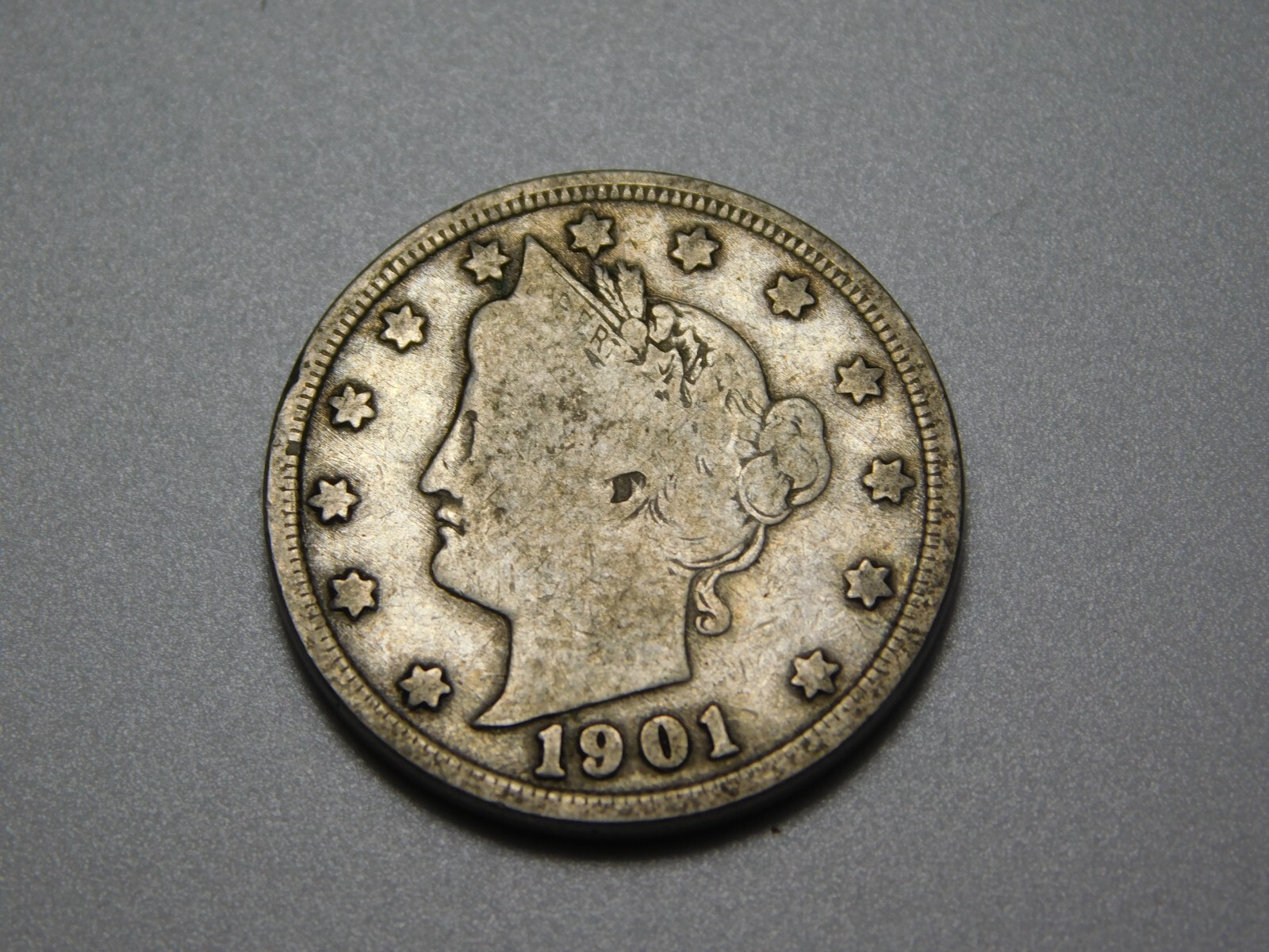 US COIN 1901 LIBERTY HEAD V NICKEL