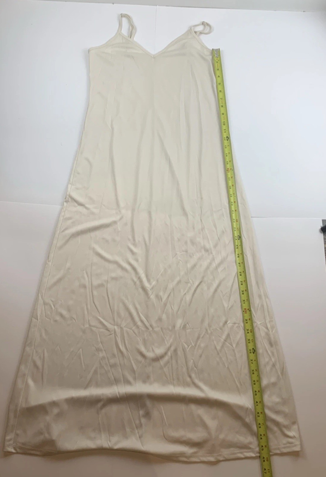 Lady Full Slip Under Dress Slip Long Maxi Dress V-neck Small Adjustable Straps