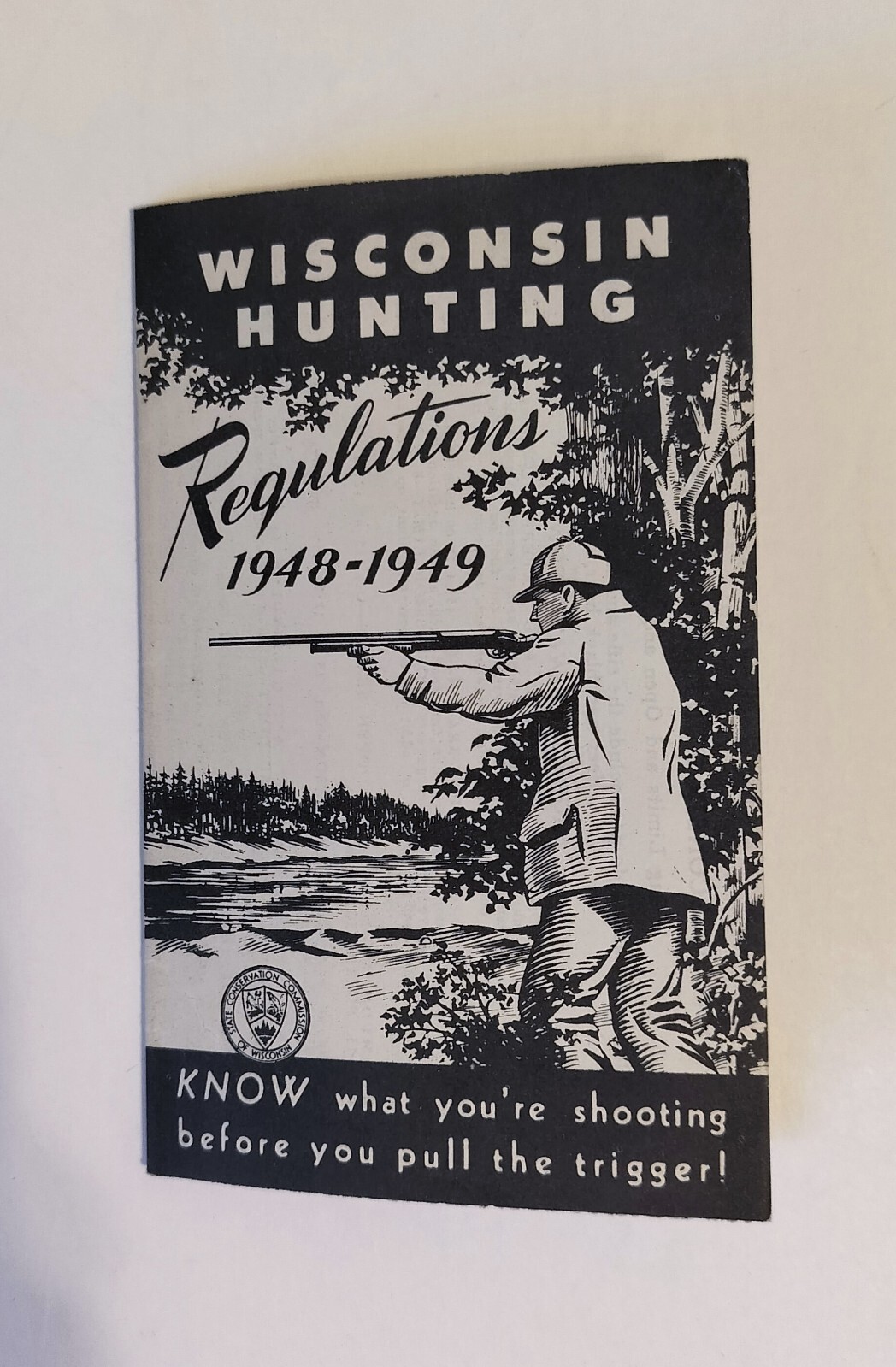 VTG Original Wisconsin Hunting Regulations 1948-1949 Foldable Pamphlet