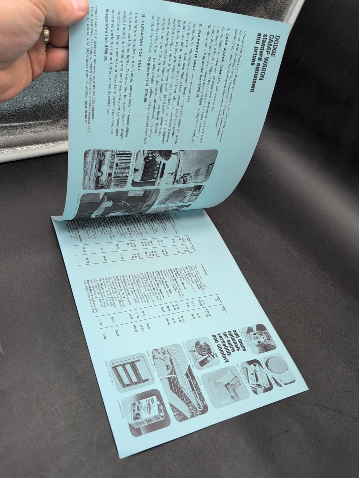 1966 Dodge A-100 Camp Wagon Price List