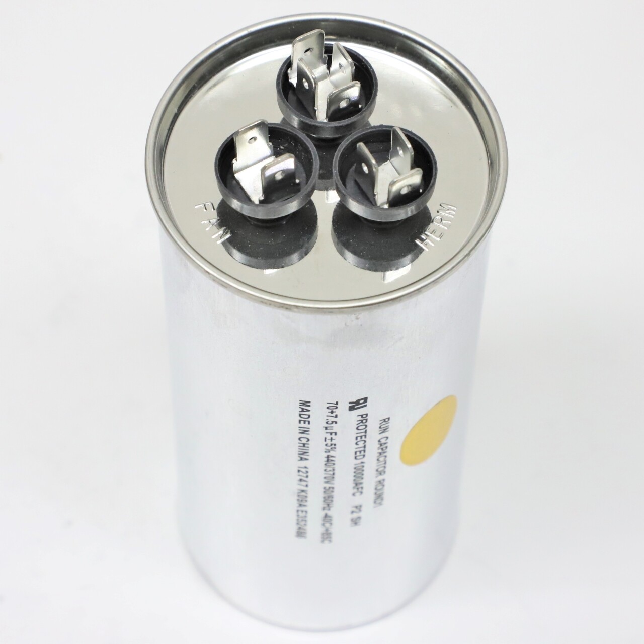 Supco CD70+7.5X440R HVAC Motor Round Dual Run Capacitor 70 + 7.5 MFD 440 Volts
