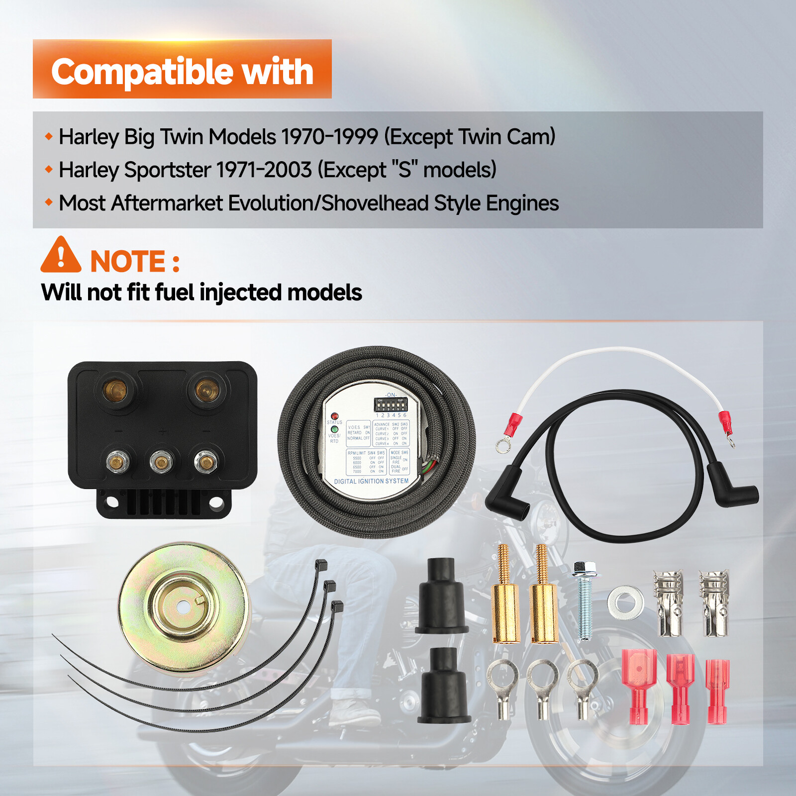 53-660 Ultima Single Fire Programmable Ignition Kit For Harley Big Twin Evo XL