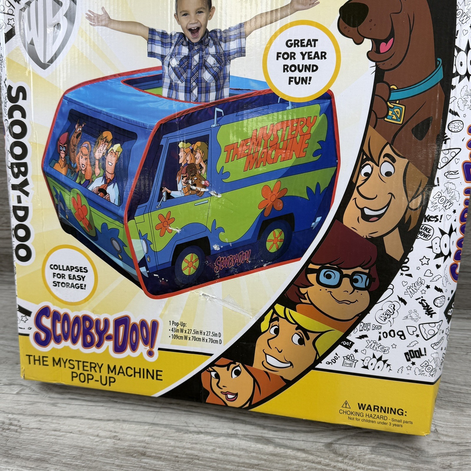Imaginative Scooby Doo Mystery Machine Tent Safe Pop Up Play Tent for Toddlers
