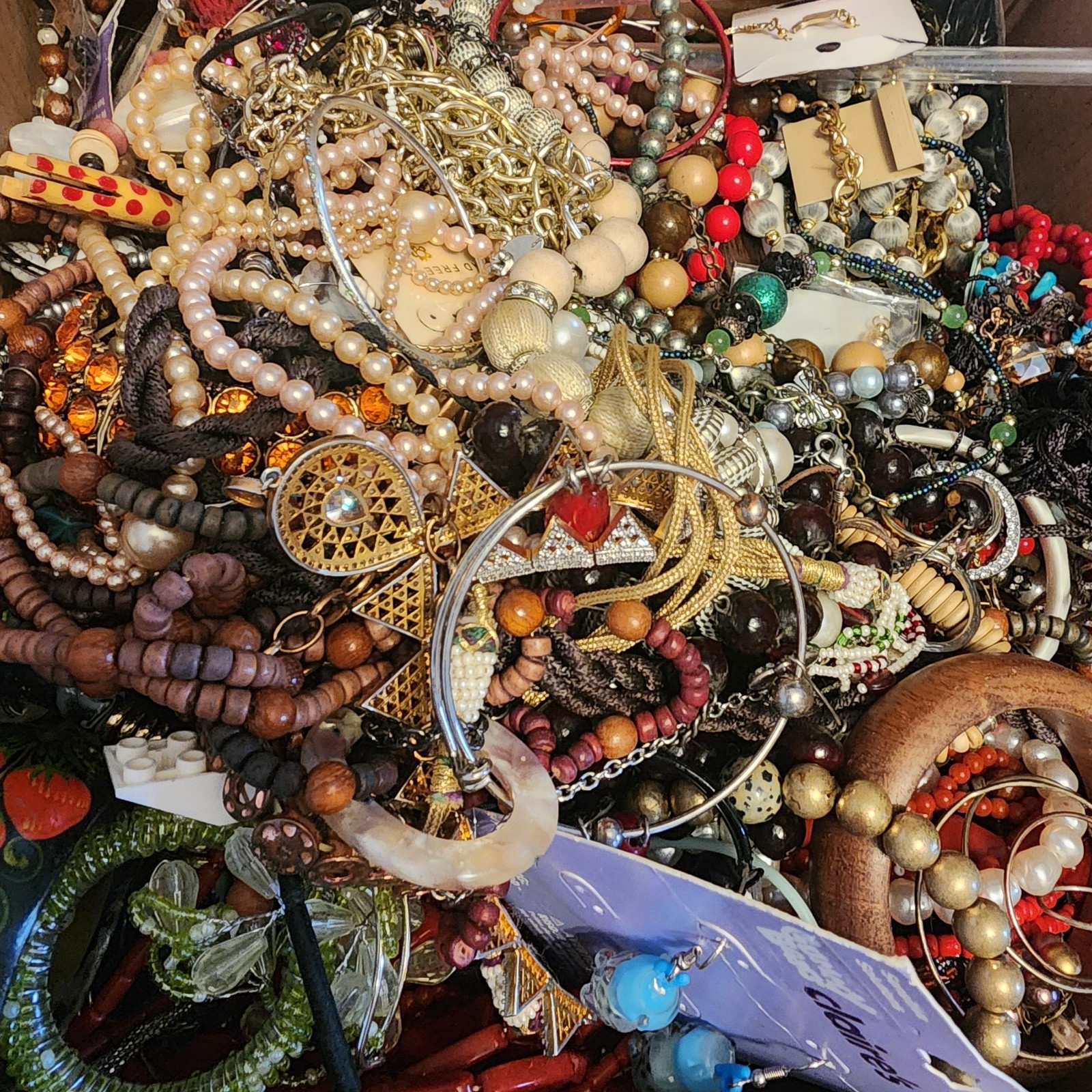 Large Flat Rate Jewelry Lot Craft Junk Harvest FULL Kids Dress Up