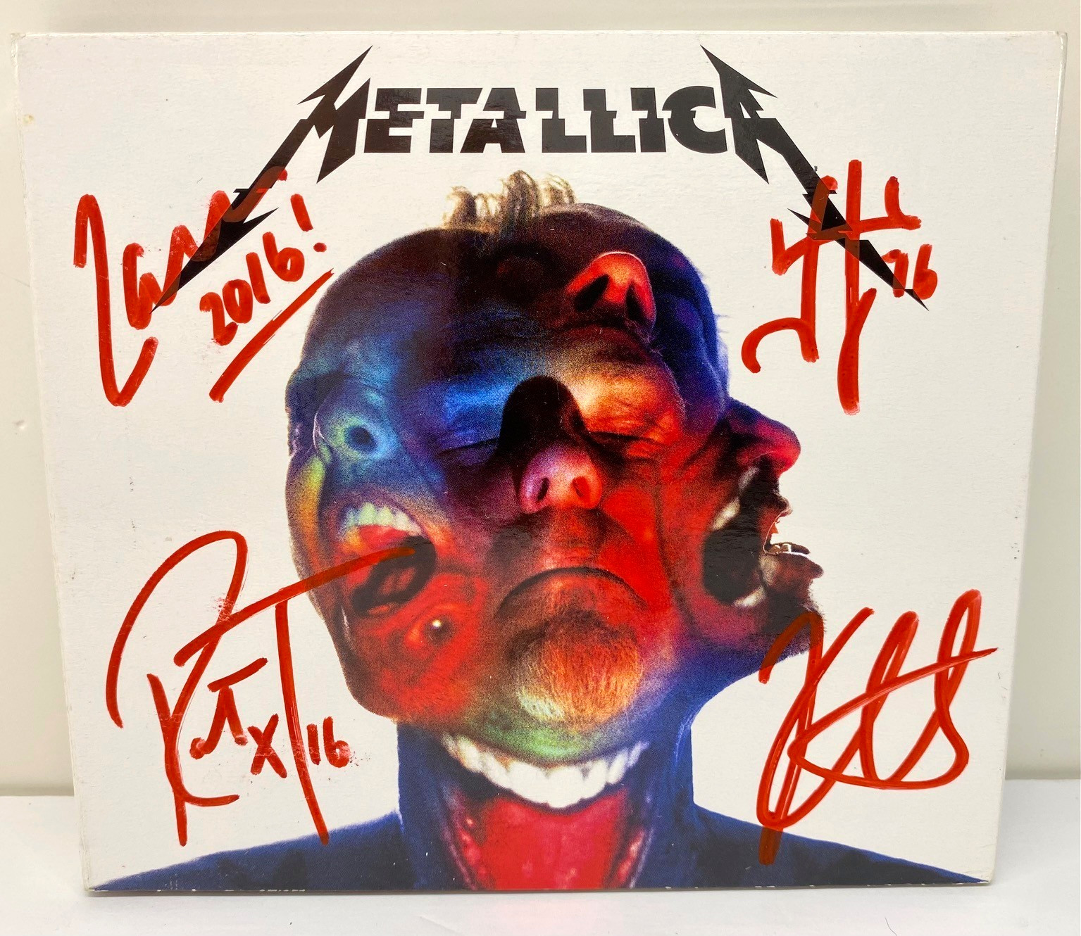 Metallica Hardwired To Self Destruct CD Band Signed By 4 James Hetfield Lars
