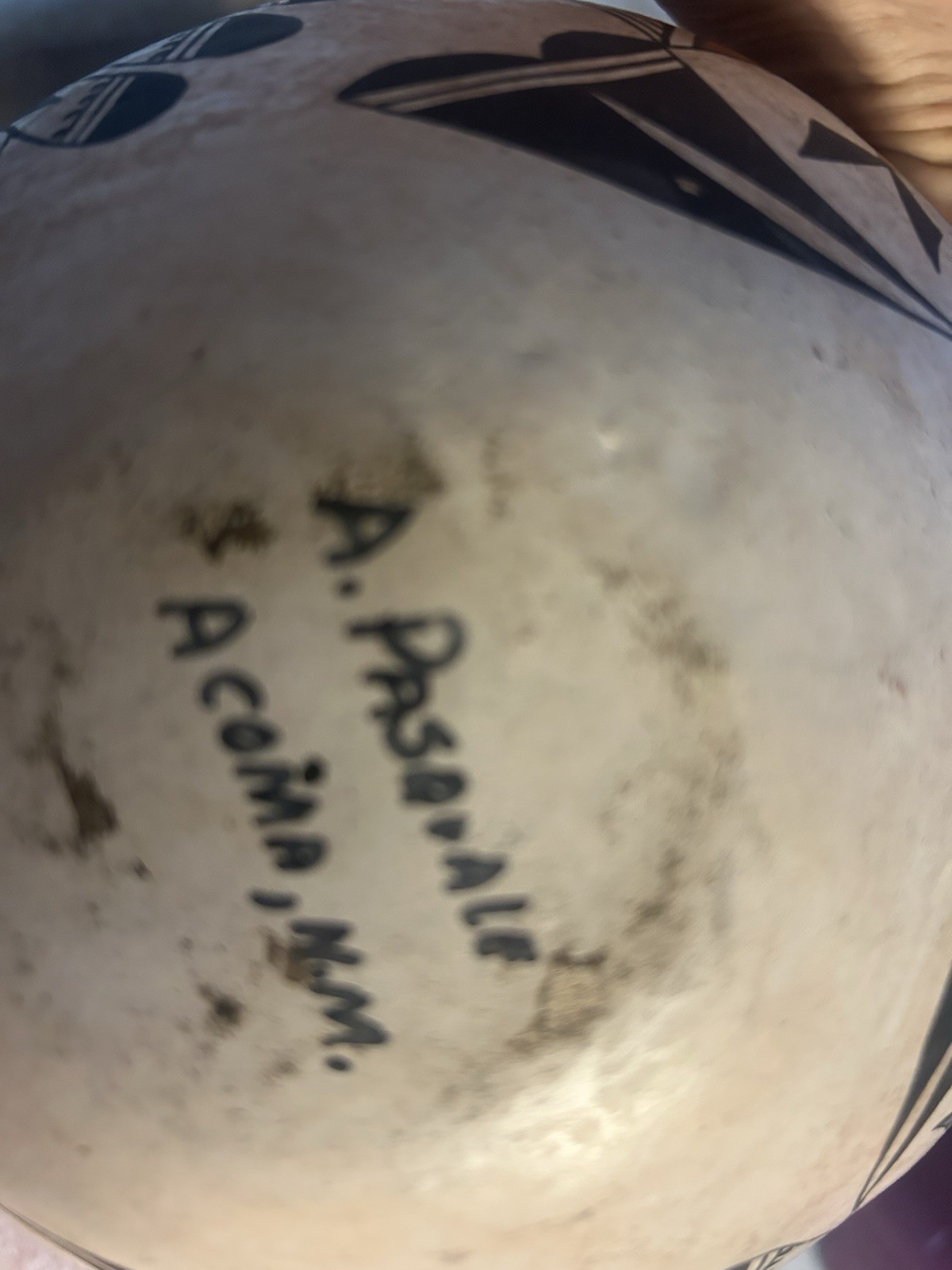 Beautiful Acoma Polychrome Pot W/ Ruffled Rim A. Pasquale Native American Potter