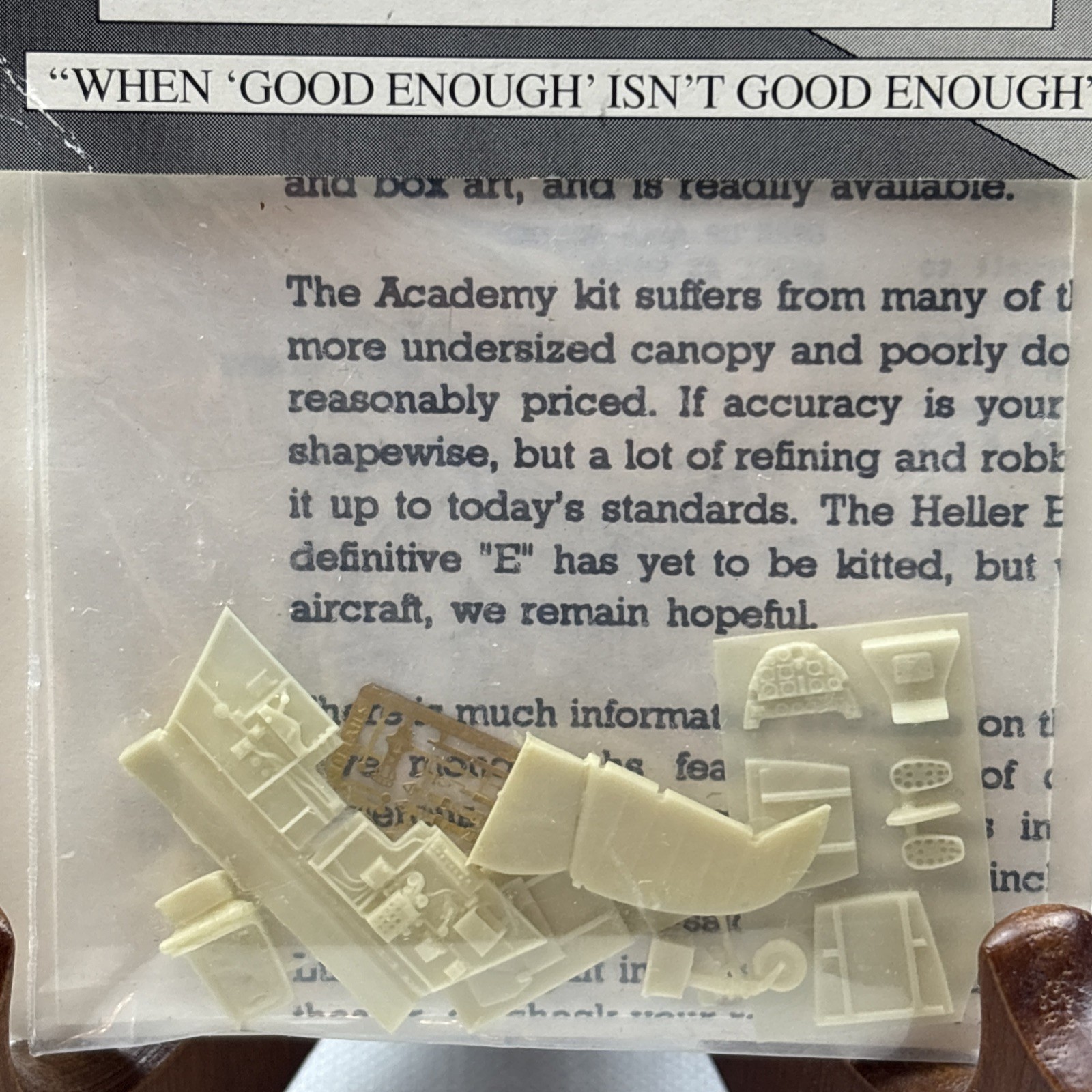 Cooper Details CD7206 1/72 ME-109E Cockpit Resin Detail Set NOS