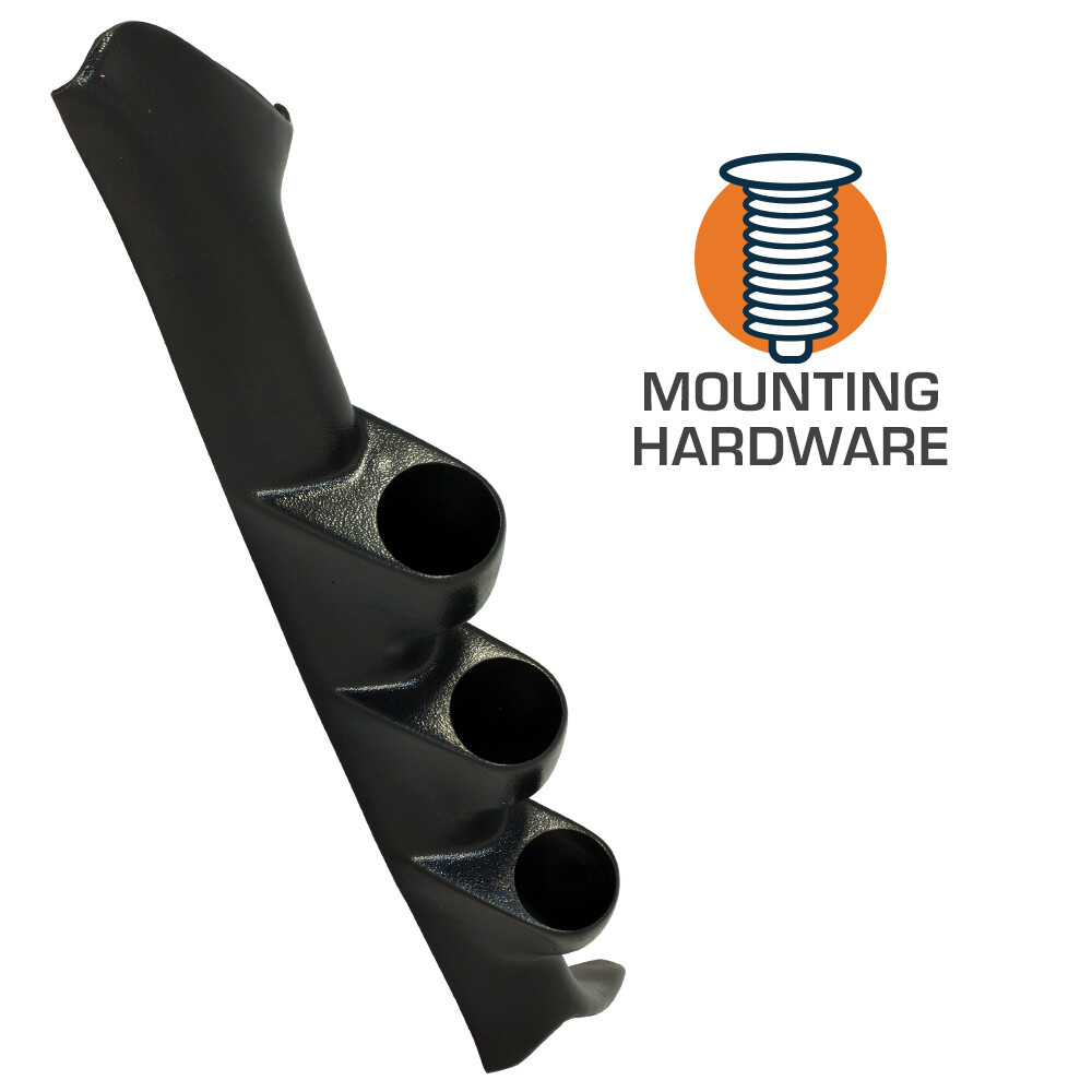 GlowShift Black Triple Gauge 52mm Pillar Pod for 1997-2002 Ford F-150