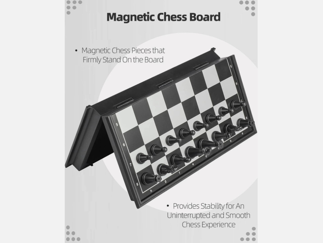 Magnetic Travel Chess Set Mini Portable Folding Board Game Pocket Size 5.9"*