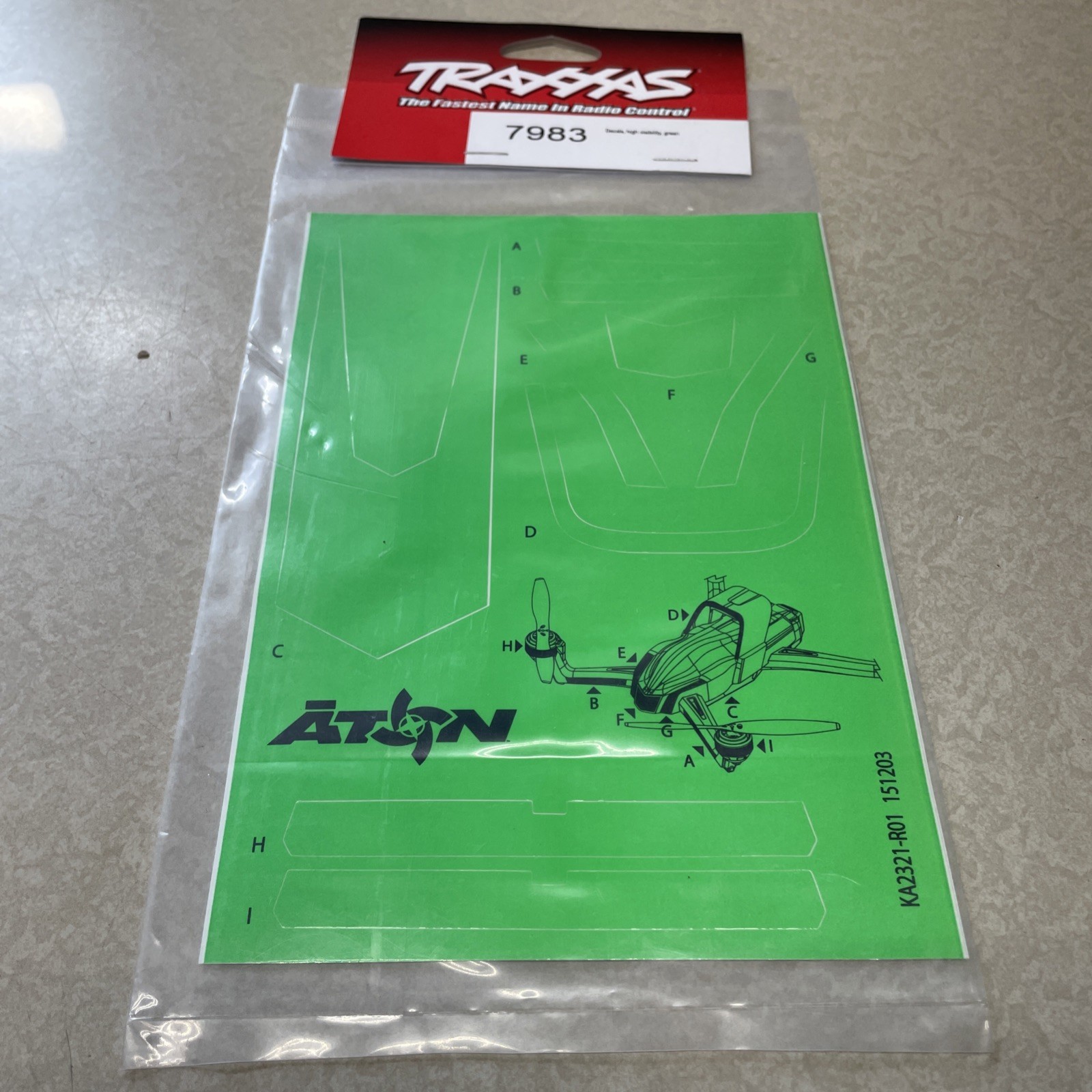 Traxxas Aton High Visibility Decals (Green) [TRA7983]
