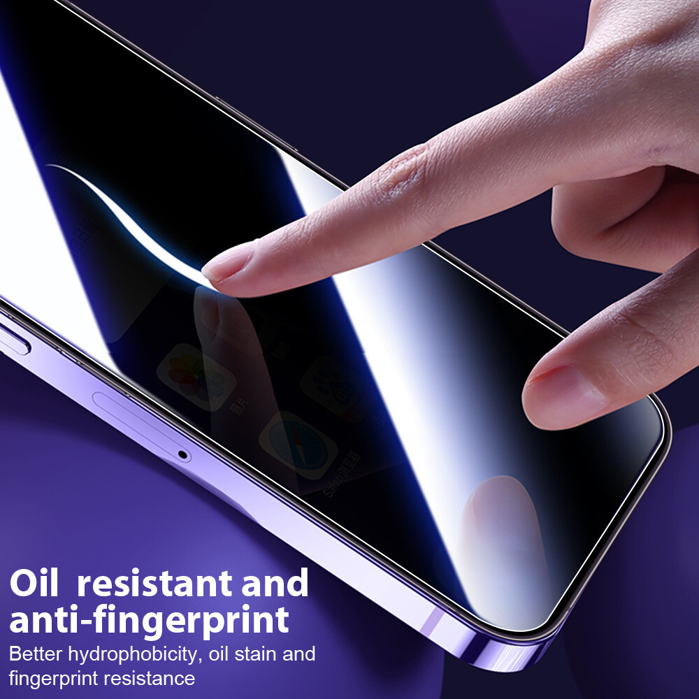 2PCS Privacy Tempered Glass Screen Protector For iPhone 16 15 14 13 12 Pro Max